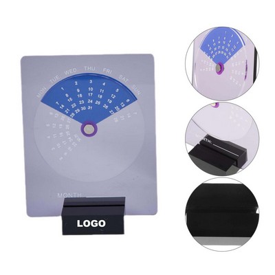Acrylic Rotating Perpetual Desktop Calendar