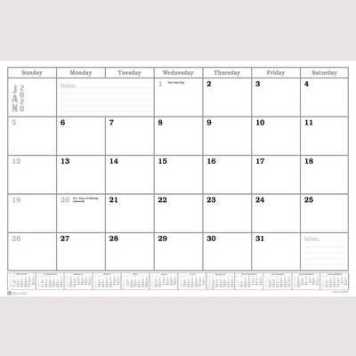 Desk Pad Monthly Calendar Insert Pack (32.875"x18.875")