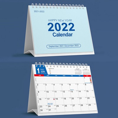 Custom Foldable Desk Calendar Desk Planner 16 Months 2022 Year Size 9"x7 3/4"