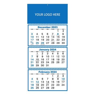 Commercial 14-Month Wall Calendar with 3-Month View
