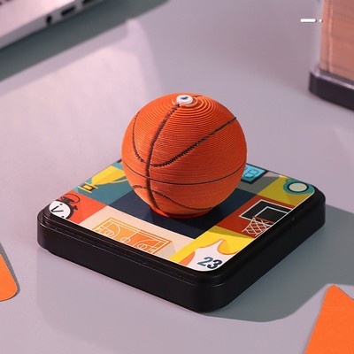 2026 3D Paper Sculpture Calendar with Basketball Theme and Notepad