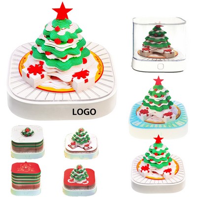 3D Christmas Tree Calendar Sticky Notes Desktop Ornament