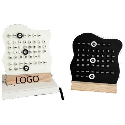 Wooden Circular Calendar Ornament