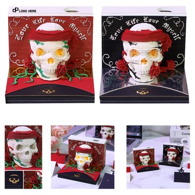 3D Halloween Skull Calendar